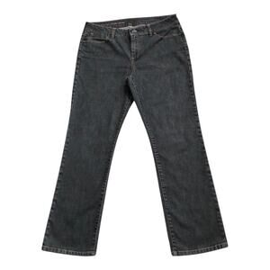 TALBOTS Womens Petite Size 12P Gray Signature Straight Jeans 28.5" Inseam